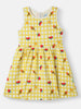 Nautinati Girls' Cotton AOP Knit Frock Pack of 2
