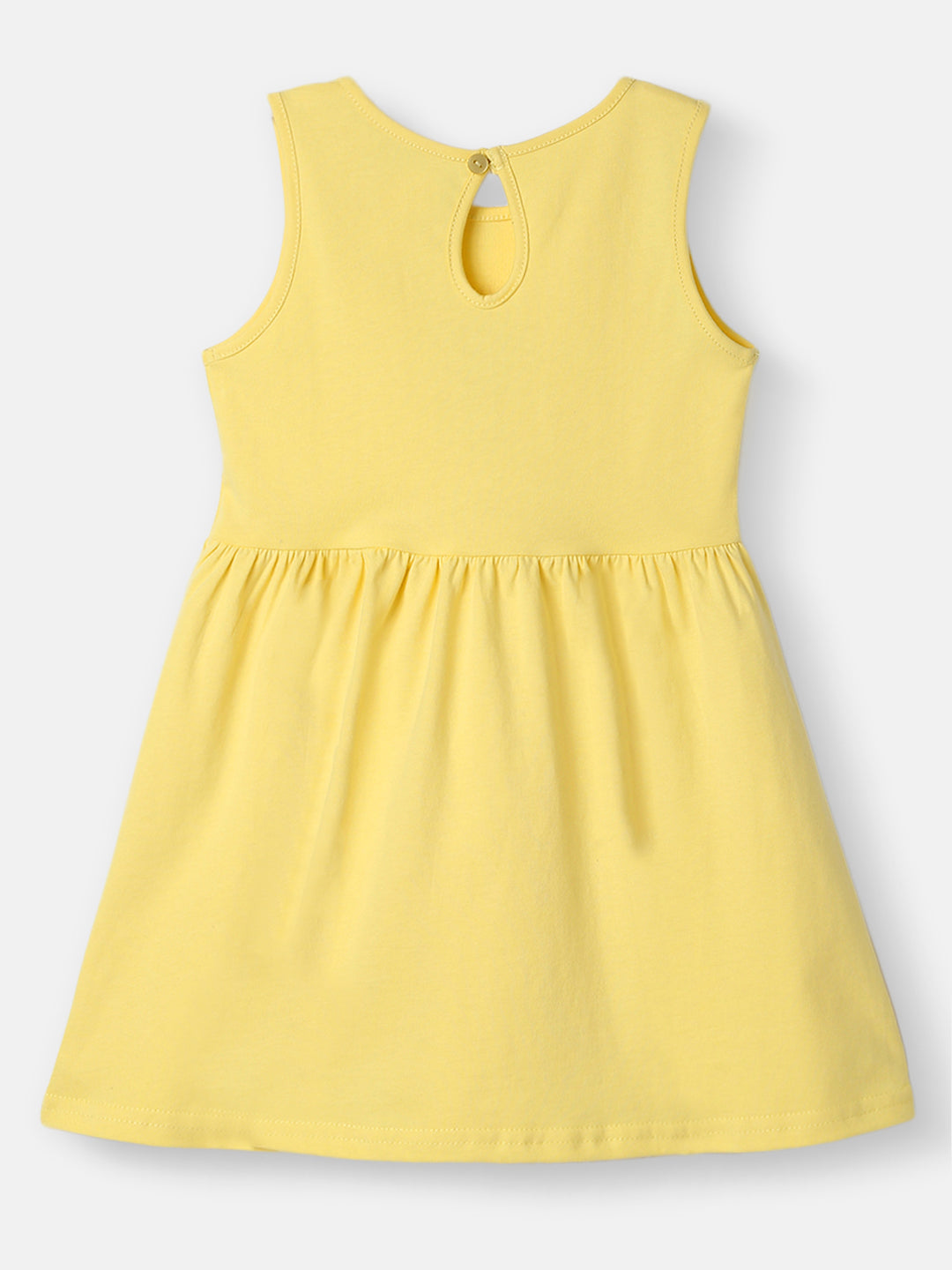 Nautinati Girls' Cotton AOP Knit Frock Pack of 2