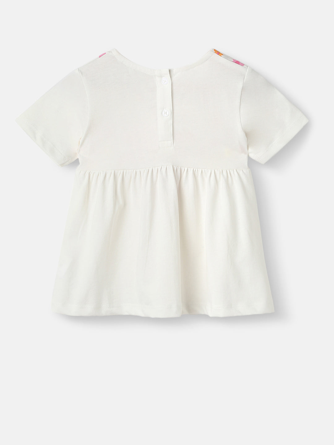 Nautinati Girls' Cotton Floral Top and Bottoms With Gathered Waistline and Tassels