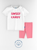 Nautinati Girls' Cotton Graphic Printed T-shirt and Solid Biker Shorts