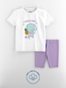 Nautinati Girls' Cotton Graphic Printed T-shirt and Solid Biker Shorts