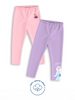 Nautinati Disney Frozen Girls Pack of 2 Cotton Print Leggings