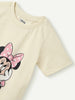 Nautinati Girls' Cotton Minnie Mouse Printed T-shirt and Polka Printed Joggers