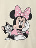 Nautinati Girls' Cotton Minnie Mouse Printed T-shirt and Polka Printed Joggers