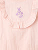Nautinati Girls' Cotton Embroidered Sleeveless Romper