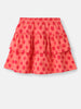 Nautinati Girls' Cotton Set of Minnie Mouse Print Top and Tiered Polka Dot Skirt