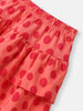 Nautinati Girls' Cotton Set of Minnie Mouse Print Top and Tiered Polka Dot Skirt