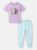 Nautinati Girls' Cotton Frozen Printed T-shirt and Joggers