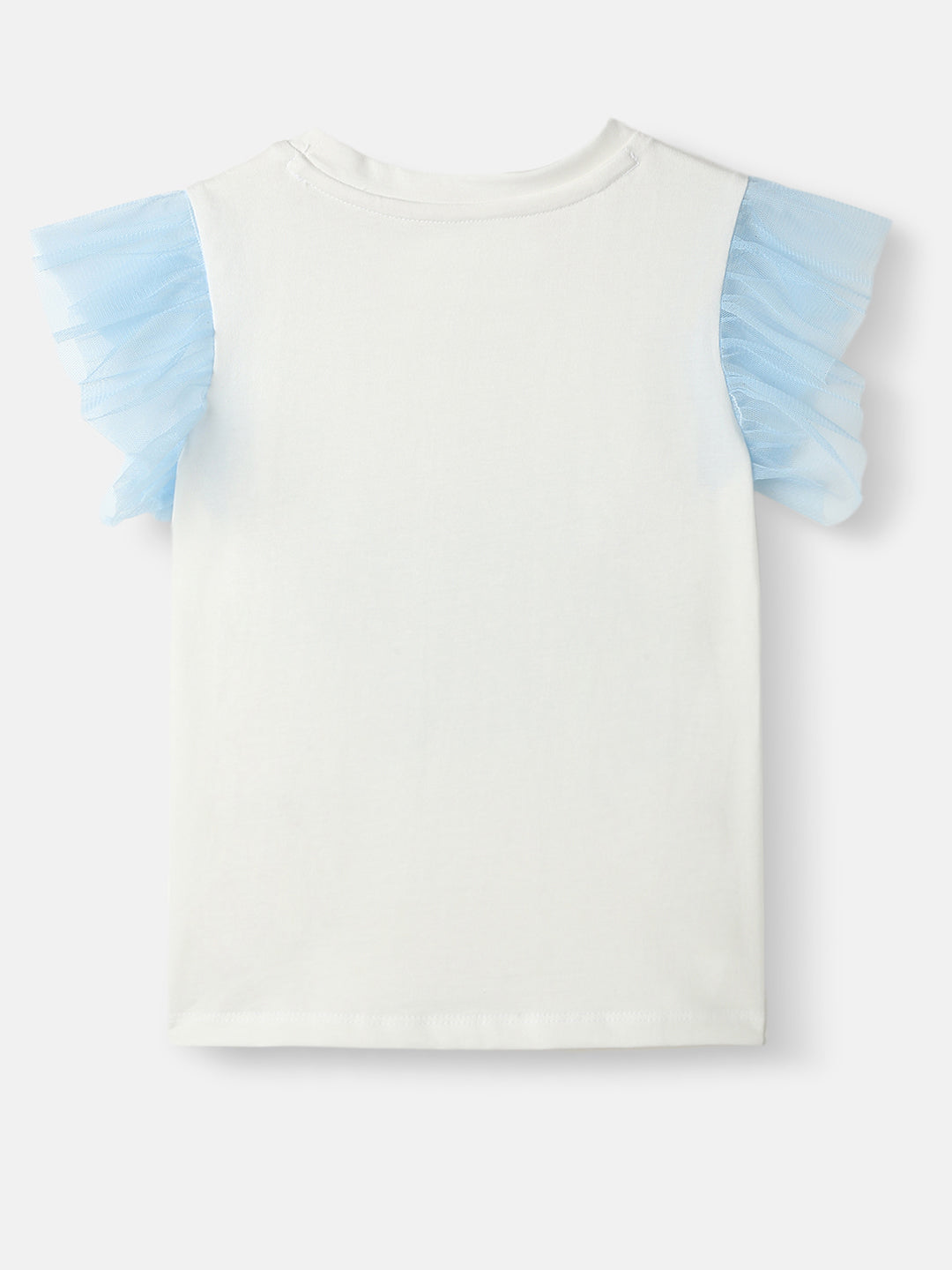 Nautinati Girls' Frozen Printed Flutter Sleeve Top and Solid Shorts