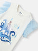 Nautinati Girls' Frozen Printed Flutter Sleeve Top and Solid Shorts