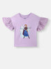 Girls Cotton Top and Shorts Set |Frozen Print Top | Schiffli Sleeves | Solid Shorts | 2-10 Years