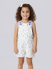 Nautinati Girls Cotton Top and Dungaree Set with Kangaroo Pouch Pocket