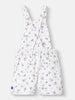 Nautinati Girls Cotton Top and Dungaree Set with Kangaroo Pouch Pocket