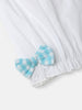 Nautinati Girls' Yarn Dyed Print Top and Pants Set with Lace Panel