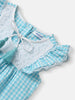 Nautinati Girls' Yarn Dyed Print Top and Pants Set with Lace Panel