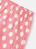 Nautinati Girls' Cotton Graphic Print T-shirt and Polka Dot Printed Joggers