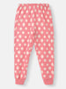 Nautinati Girls' Cotton Graphic Print T-shirt and Polka Dot Printed Joggers