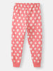 Nautinati Girls' Cotton Graphic Print T-shirt and Polka Dot Printed Joggers