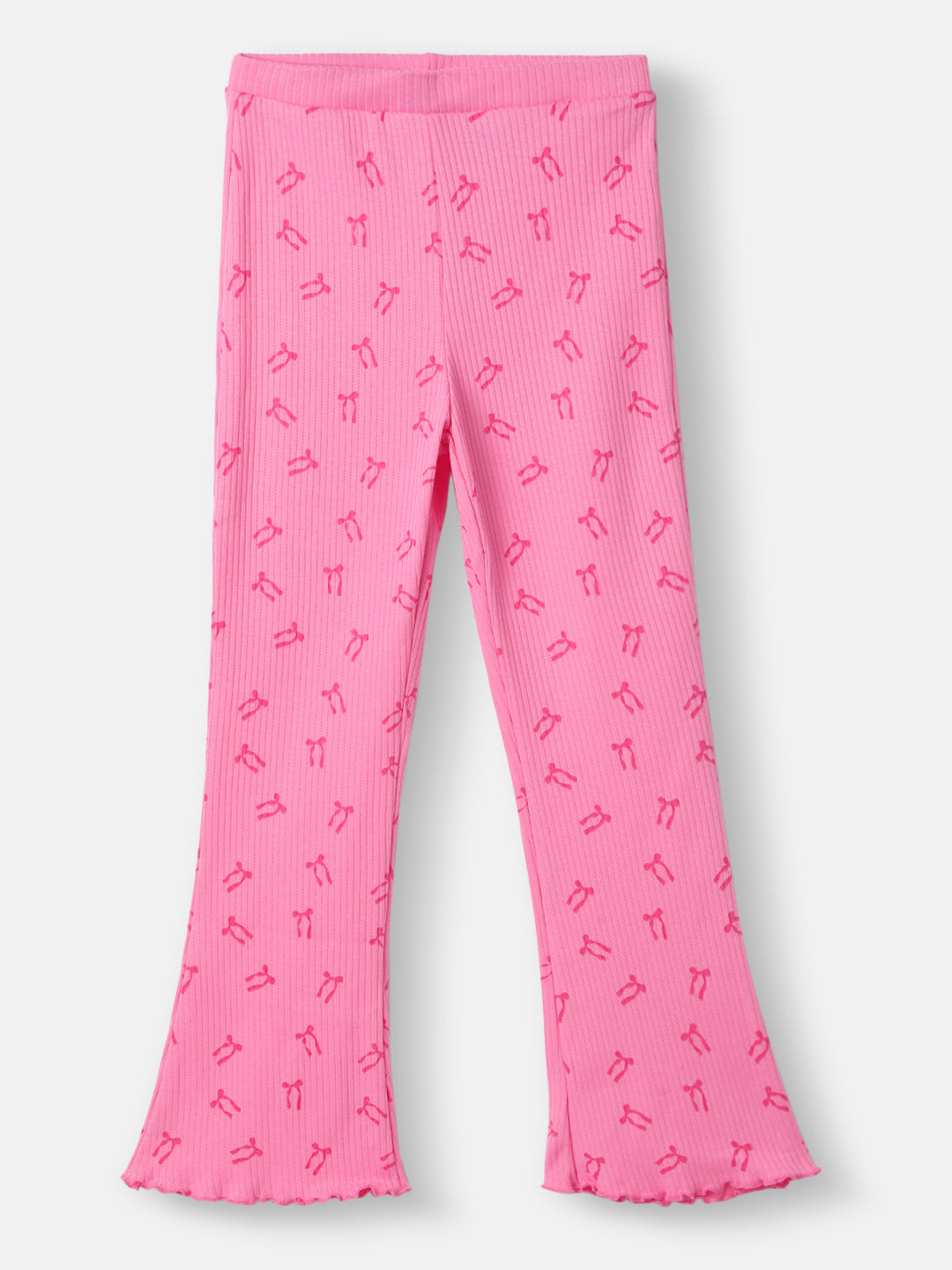 Nautinati Girls' Derby Rib Set With All-over Print | Cotton | Age 2 - 10 Years