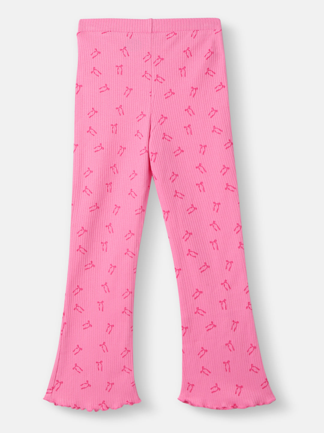 Nautinati Girls' Derby Rib Set With All-over Print | Cotton | Age 2 - 10 Years