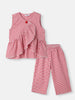 Girls Cotton Top and Pants Set |Gingham Asymmetric Clothing Set | Frill Crop Top |2-10 Years
