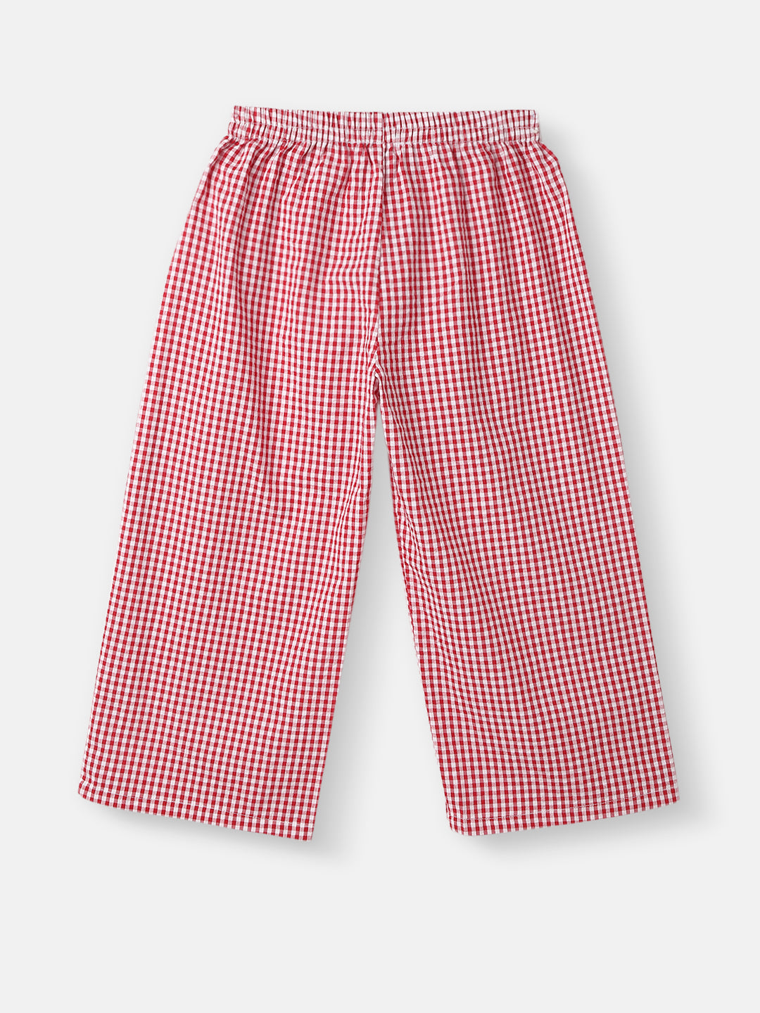 Girls Cotton Top and Pants Set |Gingham Asymmetric Clothing Set | Frill Crop Top |2-10 Years