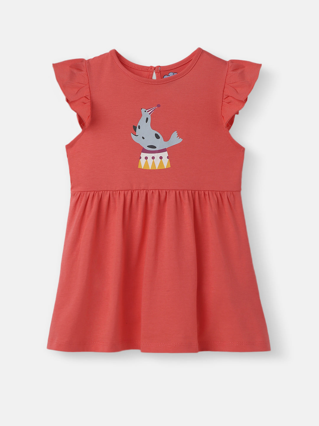Nautinati Girls Printed Cotton Dress|Pack of 2| Age 3 - 24 Months