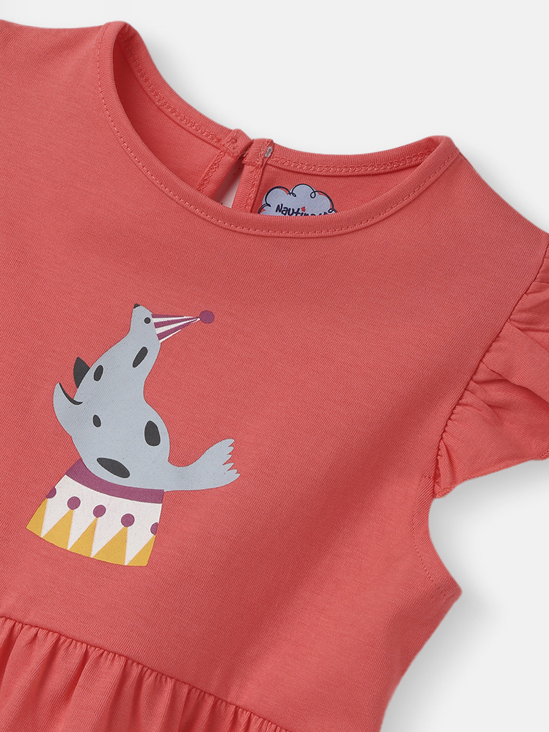 Nautinati Girls Printed Cotton Dress|Pack of 2| Age 3 - 24 Months