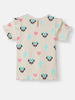 Nautinati Girls' Derby Rib Cotton Minnie Mouse Print Flutter Sleeve Dress