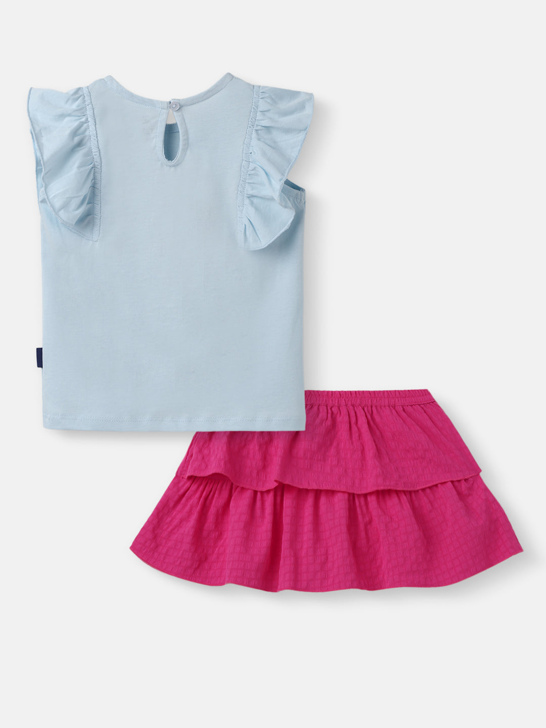 Nautinati Girls Minni Mouse Print Top with Skirt Set|Cotton| Age 3 - 24 Months