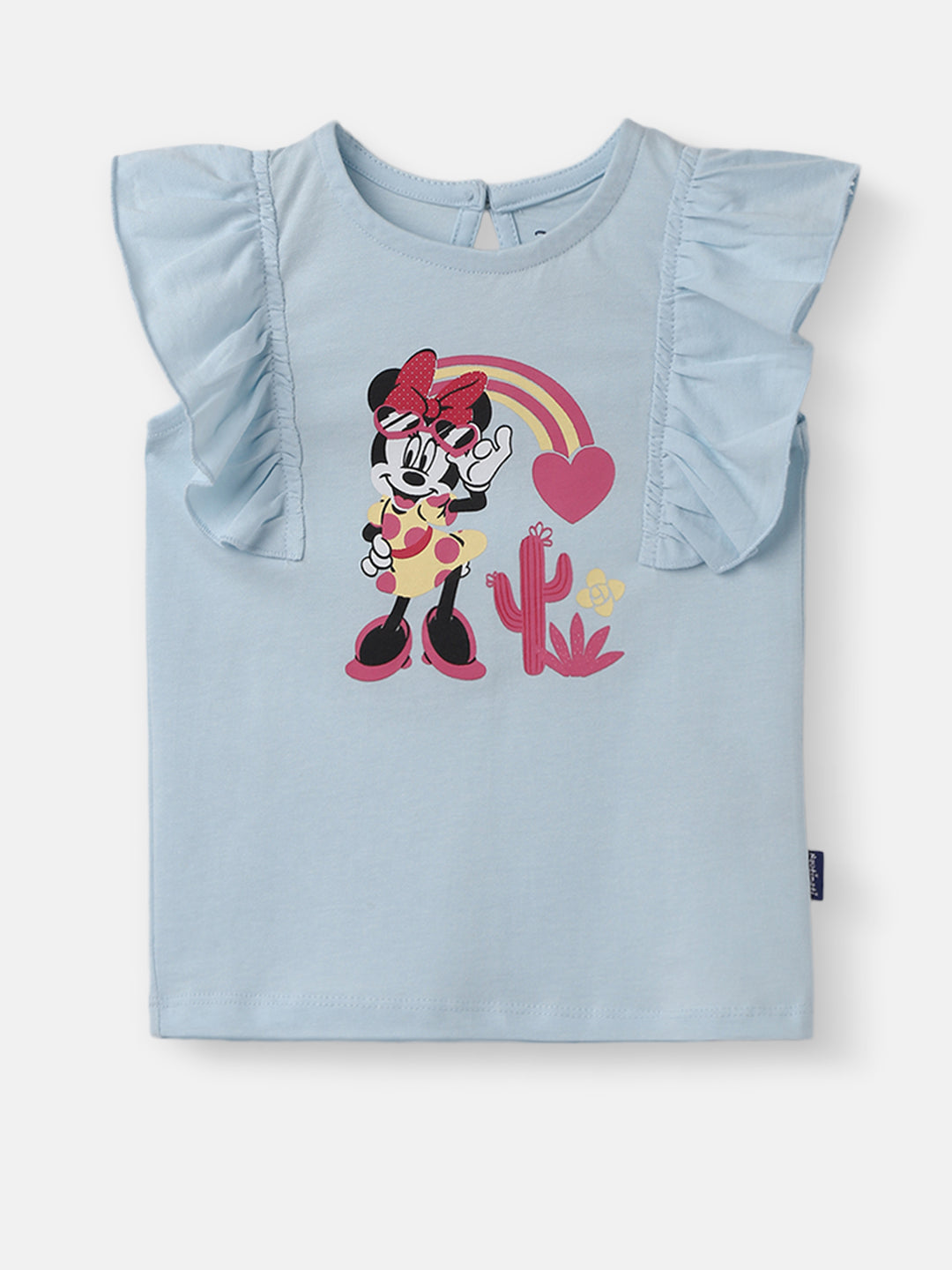 Nautinati Girls Minni Mouse Print Top with Skirt Set|Cotton| Age 3 - 24 Months