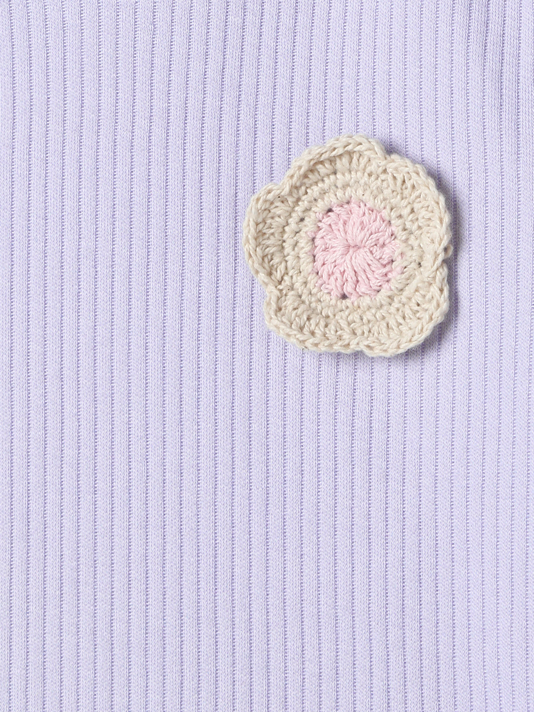 Nautinati Girls Top and Pants Set With Crochet Patch|Derby Rib Textured Fabric| Age 2 - 10 Years