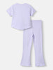 Nautinati Girls Top and Pants Set With Crochet Patch|Derby Rib Textured Fabric| Age 2 - 10 Years