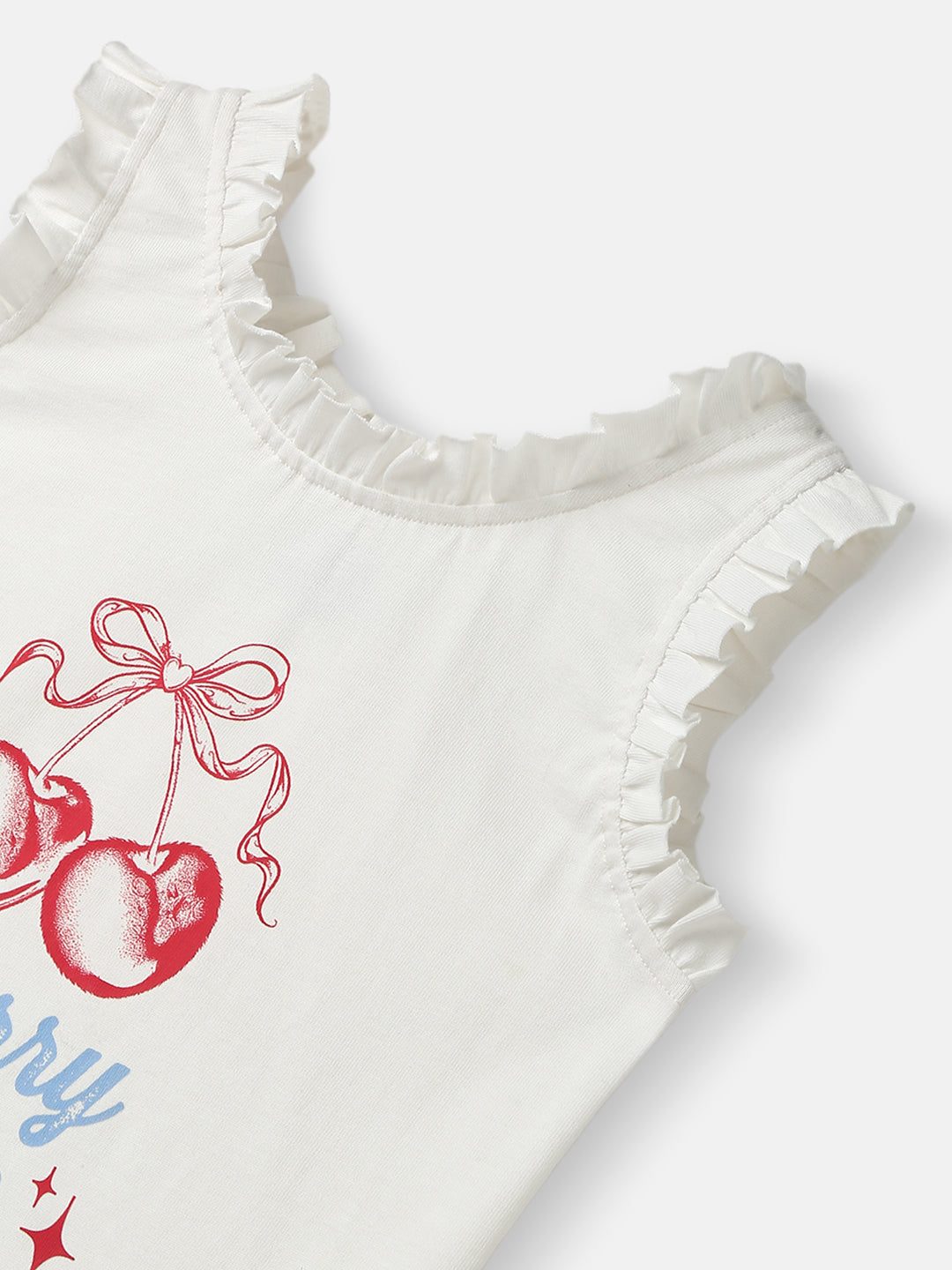 Girls Cotton Top and Shorts Set | Graphic Print Top | Yarn Dyed Shorts| 3- 24 Months