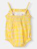 Nautinati Girls Gingham Strap Sleeves Romper|Cotton| Strap Sleeves | Age 3 - 24 Months