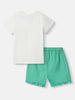 Nautinati Girls' T-shirt and Shorts Set With Crochet|Cotton| Age 0 - 2 Years