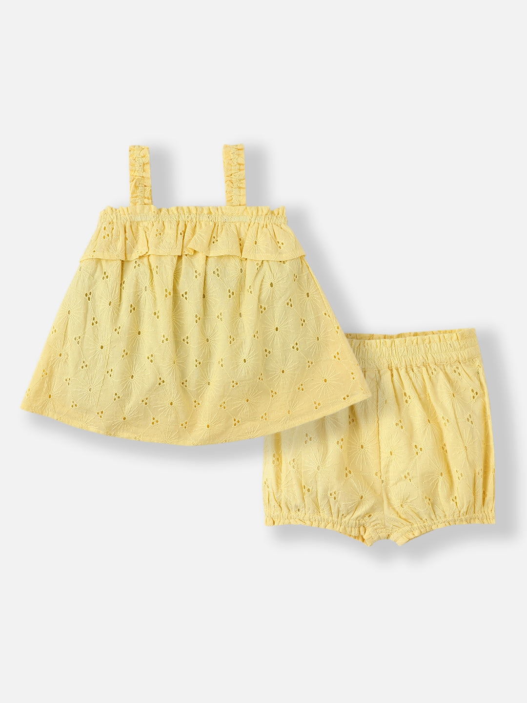 Nautinati Girls' 100% Cotton Clothing set of Top and Shorts