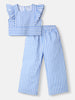 Nautinati Girls Striped Top and Pants Set|Ruffle Sleeves| Age 4 - 8 Years