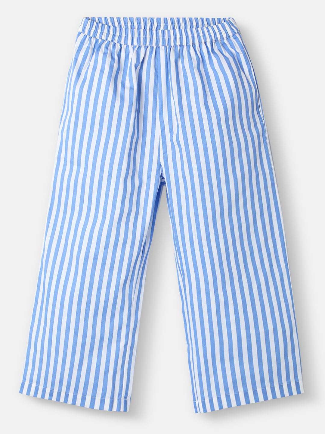 Nautinati Girls Striped Top and Pants Set|Ruffle Sleeves| Age 4 - 8 Years