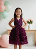 Nautinati Girls' Party Frock With Roses and Pearl Embellishment