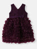 Nautinati Girls' Party Frock With Roses and Pearl Embellishment