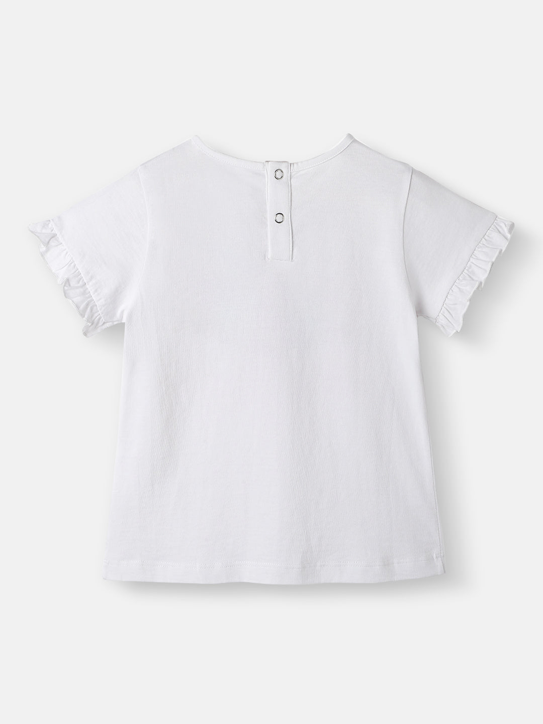 Girls Cotton Regular Top |Embroidery and Tassels| Half Sleeves with Ruffle Hem|  2-10 Years