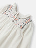 Nautinati Girls' Cotton Ruffled Collar Embroidery Detail Top