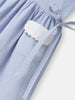 Nautinati Girls' Cotton Peterpan Collar Dress with Front Pockets and Cat Patches
