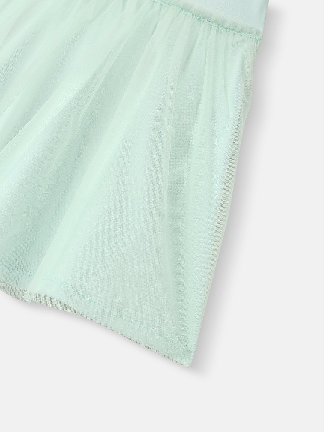 Nautinati Girls' Candy Print Tulle Frill Dress with Lettuce Hem in Sleeves