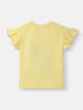 Nautinati Girls' Cotton Minnie Mouse Print T-shirt with Lettuce Hem in Sleeves