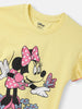 Nautinati Girls' Cotton Minnie Mouse Print T-shirt with Lettuce Hem in Sleeves