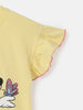Nautinati Girls' Cotton Minnie Mouse Print T-shirt with Lettuce Hem in Sleeves