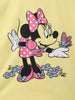 Nautinati Girls' Cotton Minnie Mouse Print T-shirt with Lettuce Hem in Sleeves