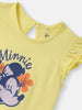 Nautinati Girls' Pack of 2 Cotton Minnie Mouse Printed Flutter Sleeves T-shirts